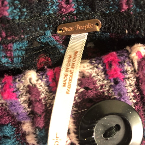 FREE PEOPLE Mini skirt purple & pink CHEVRON print - Picture 7 of 10